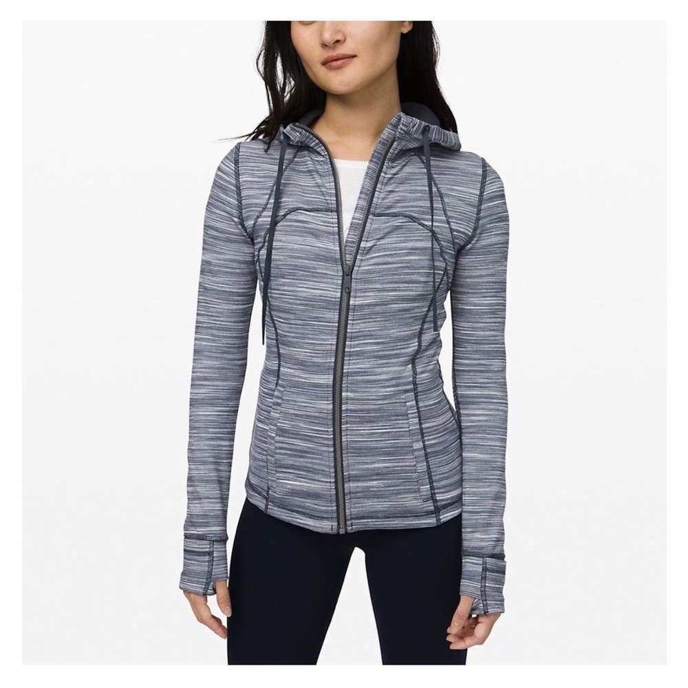 Lululemon Hooded Define Jacket Nulu Size 2 Mini Space Dye Herringbone